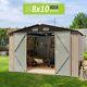 10x8 Ft Outdoor Storage Shed Large Metal Tool Sheds Heavy Duty Storage House New