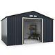 11ft X 8ft Outdoor Storage Shed Large Tool Utility Storage House Sliding Door