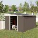 11.3x9.2ft Steel Garden Storage Shed Tool House With Sliding Doors & 2 Air Vents