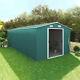 12ft X 10ft Garden Shed Metal Steel Outdoor Tool Storage Large Container With Base