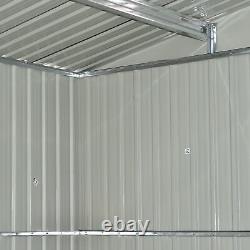 12 x 10FT Garden Storage Metal Shed Outdoor Temporary Warehouse With Foundations