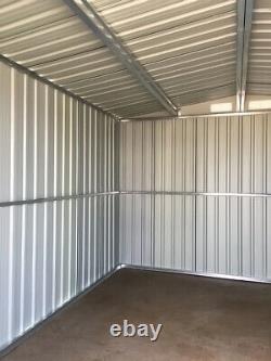 12 x 10ft Garden Storage Metal Shed Outdoor Temporary Warehouse WITH Foundation