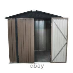 3X5ft, 4X6FT Outdoor Metal Garden Shed Utility Tool Storage House Tool Shed