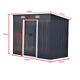3-12ft Metal Garden Shed Storage Sheds Heavy Duty Outdoor Green Grey W Free Base