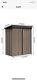 3x5ft Storage Shed Lockable Door Galvanised Metal Brown Outdoor Garden Tool