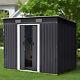 46ft Metal Garden Shed Storage Sheds Heavy Duty Outdoor Free Base Foundation