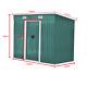 4x8 Ft Metal Garden Sheds Pent Roof With Free Foundation Base Storage House Uk