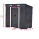 5 Size Metal Garden Shed Outdoor Patio Storage House Tool Sheds With Free Base