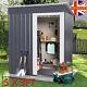 5 X 3ft Garden Storage Shed Metal Outdoor Tool Box House Organizer With Roof Uk