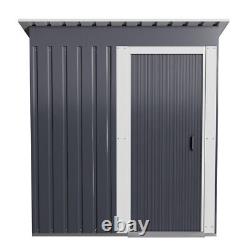 5 x 3ft Garden Storage Shed Metal Outdoor Tool Box House Organizer with Roof UK