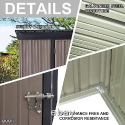 5 x 3ft Outdoor Metal Garden Storage Shed Shed House with Single Lockable Door