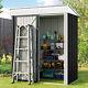 5ft X 3ft Heavy Duty Metal Garden Shed Pent Roof Outdoor Tool Storage Box House