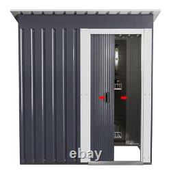5x3FT Metal Outdoor Storage Shed Steel Garden Shed with Lockable Door UK STOCK