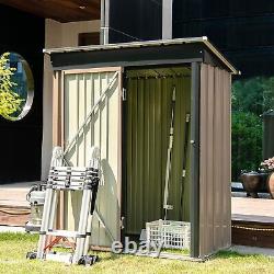5x3ft Garden Shed Outdoor Tool Storage House Container With Lockable Outdoor UK