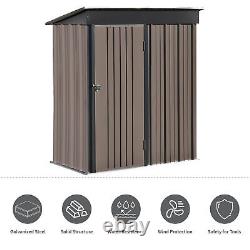 5x3ft Garden Shed Outdoor Tool Storage House Container With Lockable Outdoor UK