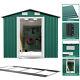 6x4 Metal Garden Shed Roof Outdoor Garden Tool Box Storage House With Free Base