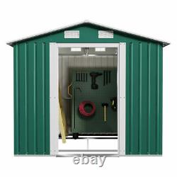 6X4ft Metal Garden Shed Outdoor Storage House Heavy Duty Tool Organizer Box UK