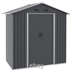 6.5ft x 3.5ft Garden Shed, Metal Shed for Garden and Outdoor Storage