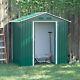 6.5ft X 3.5ft Garden Shed, Metal Shed For Garden And Outdoor Storage, Green