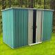 6 X 4ft Metal Garden Shed Outdoor Storage Tool Pent Roof Organizer Tools Box