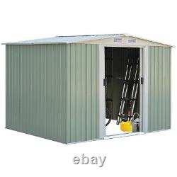 6 X 8 FT Outdoor Storage Shed Large Tool Utility Organizer House 2 Sliding Doors