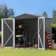 6 Ft. W X 4 Ft. D Metal Storage Shed Boxed Grey Self Assembly Collection Nn5