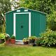 6ft X 4ft Outdoor Metal Garden Storage Shed Tool House Backyard With Free Base