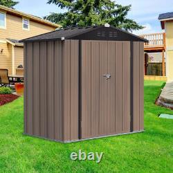 6x4ft Large Garden Storage Box Shed Tools Store Bin House Base With Lockabl Door