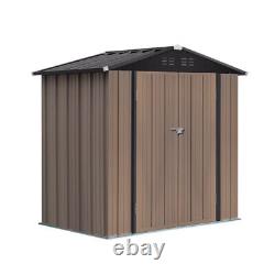 6x4ft Large Garden Storage Box Shed Tools Store Bin House Base With Lockabl Door