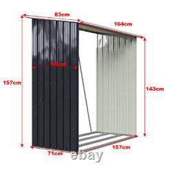 6x8ft Metal Garden Storage Shed 4 Air Vents Grilling Tools Utility House with Base