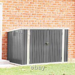 7FT Garden Storage Shelter Bike Shed Store Bicycle Outdoor House GalvanizedSteel