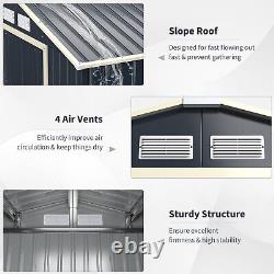 7FT x 4.3FT Outdoor Storage Shed Large Tool Utility Storage House WithSliding Door
