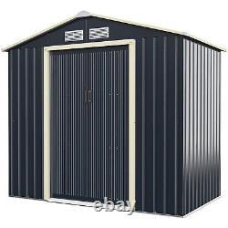 7FT x 4.3FT Outdoor Storage Shed Large Tool Utility Storage House WithSliding Door