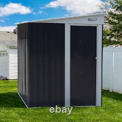 7'x5' Outdoor Metal Storage Shed Utility Room Tool Shed Garden Cabin Containers