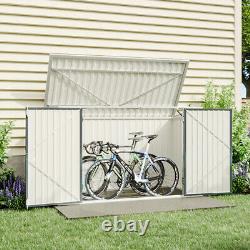 7ft XL Galvanized Steel Garden Storage Shed Bike Metal Pent Roof Tool Shed House