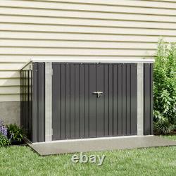 7x4ft Ex Large Metal Garden Shed Yard Outdoor Tools Bike Storage House Container