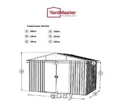 808 Yardmaster Castleton Metal Garden Shed Maximum External Size 9'11x 7'9