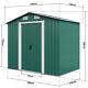 8x4ft 6x4ft Metal Garden Shed Large Outdoor Tool Storage House With Free Base