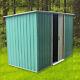 8x4 Metal Garden Shed Heavy Duty Storage Sheds House Pent Roof Sliding Doors
