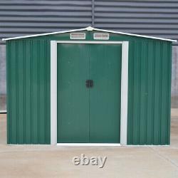 8 FT x 8 FT Store House Shed OUTDOOR SHED Metal With Floor Foundation Apex Roof