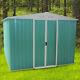 8 X 8 Metal Garden Shed Apex Roof Sliding Door Tool Storage With Free Foundation