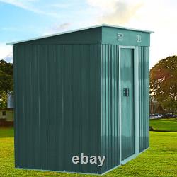 8 x 4FT Metal Shed Steel Pent Roof Garden Storage Tool Bike Sheds with FREE BASE
