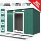 8 X 4 Ft Garden Shed Metal Pent Roof Outdoor Storage House With Free Foundation