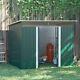 8 X 6ft Garden Shed Storage Tool Organizer With Sliding Door Vent Green