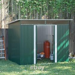 8 x 6ft Garden Shed Storage Tool Organizer with Sliding Door Vent Green