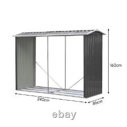 8x4, 8x6, 8x8, 8x10 ft Metal Garden Shed Storage Shed House with Extended Roof