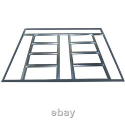8x4 Outdoor Steel Metal Storage Garden Shed with Floor Frame Foundation Base Kit