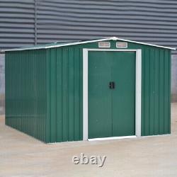 8x 8ft Shed Galvanized Metal Storage Garden Shed Bike Unit Tools Bicycle Store
