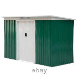 9ft x 4ft Corrugated Garden Metal Storage Shed Outdoor Tool Box with Kit