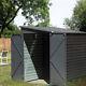 9x5ft Heavy Duty Metal Garden Shed Pent Roof Outdoor Tool Storage Shelf House Uk